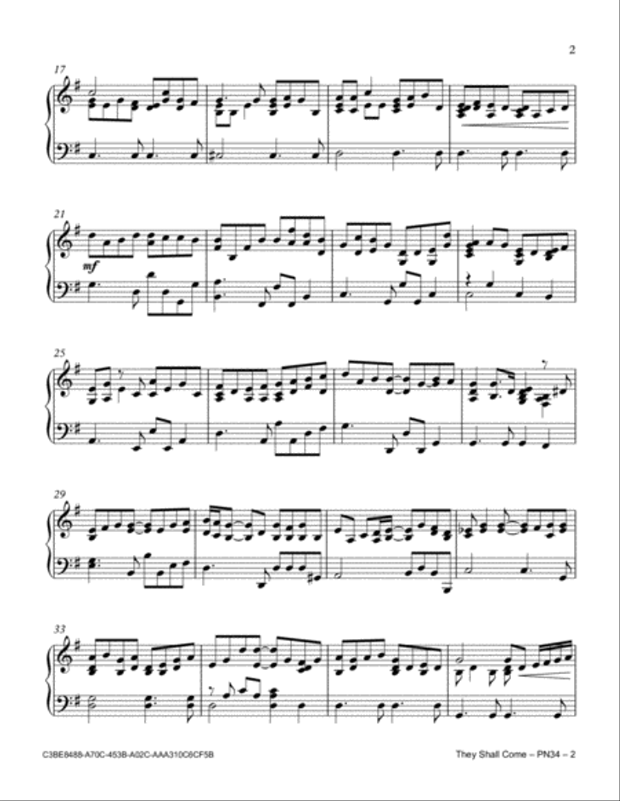 They Shall Come They Shall Come Piano Solo scores gallery preview page 3