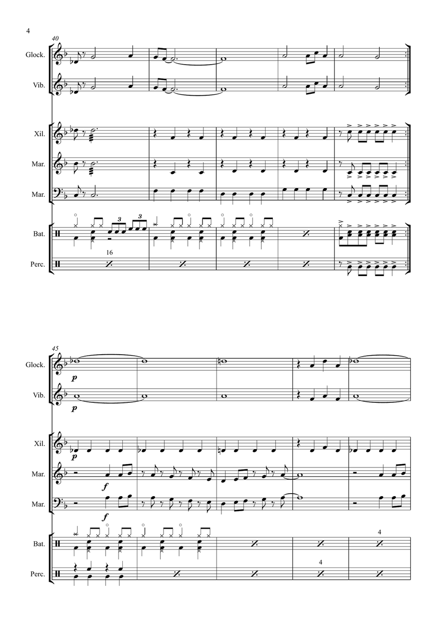 All I Want For Christmas Is You Percussion Ensemble scores gallery preview page 6