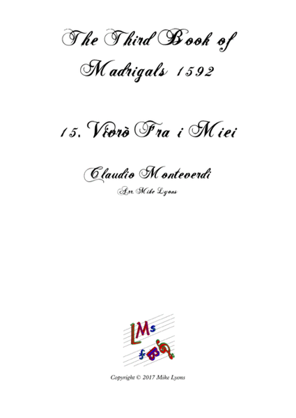 Monteverdi - The Third Book of Madrigals - No 15 Vivrò fra i miei image number null