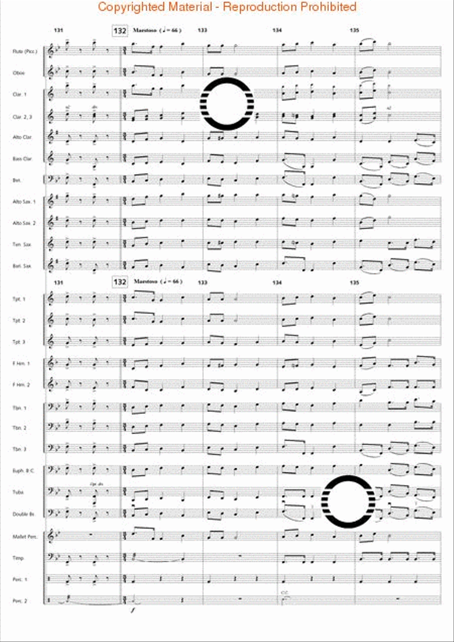 Academic Festival Overture Concert Band scores gallery preview page 28
