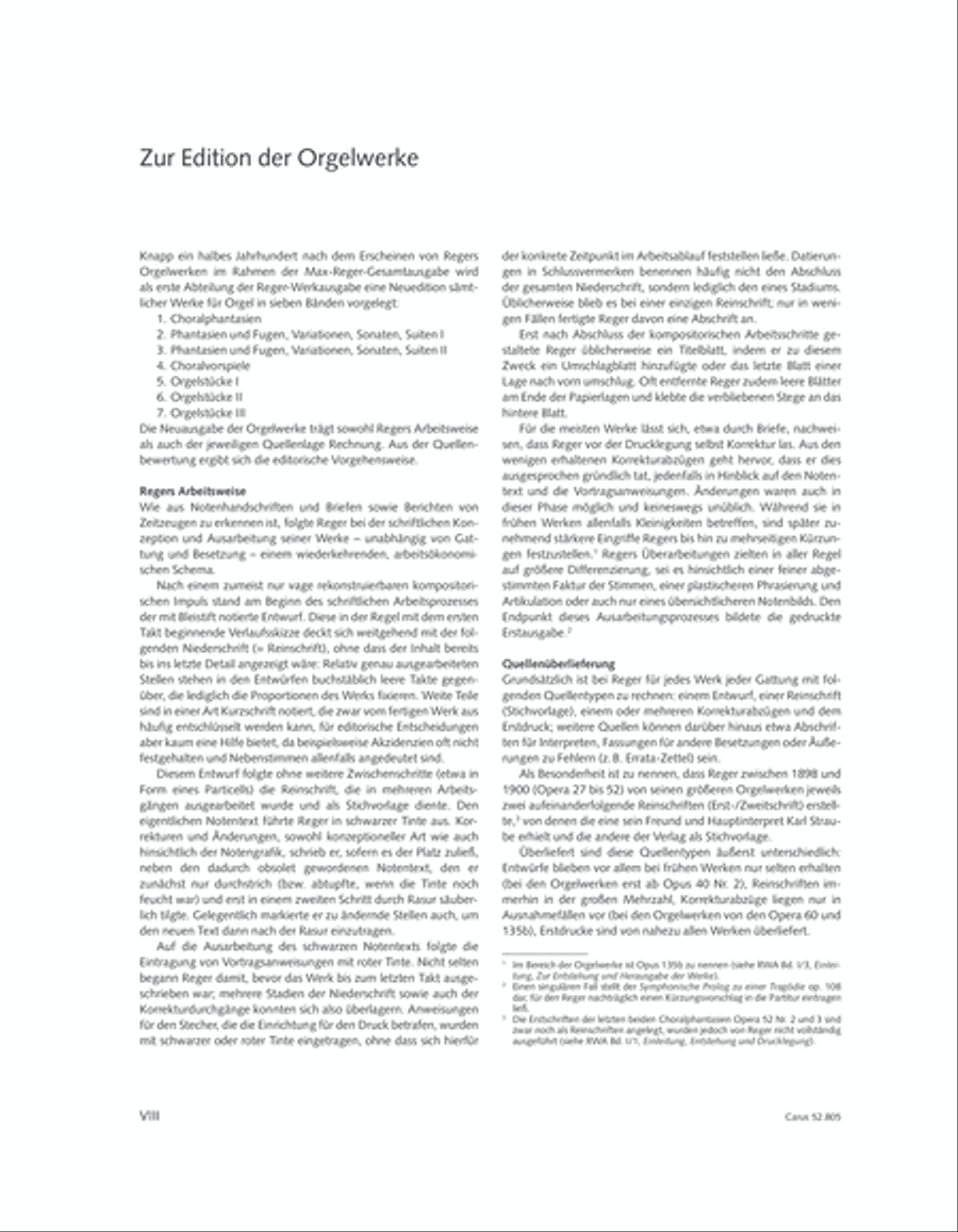 Reger Edition of Work, vol. I/5: Organ pieces I Organ Solo scores gallery preview page 7