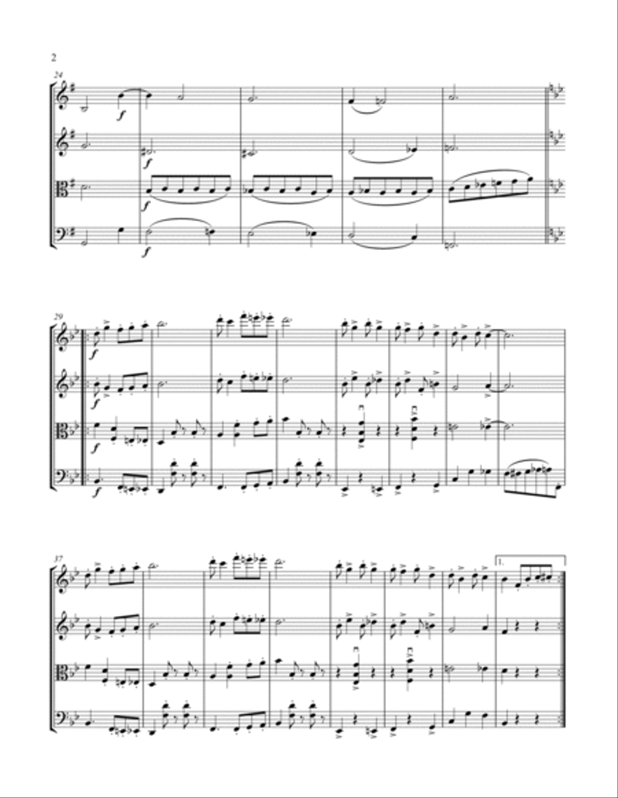 Bethena - A Concert Waltz Bethena - A Concert Waltz String Quartet scores gallery preview page 2