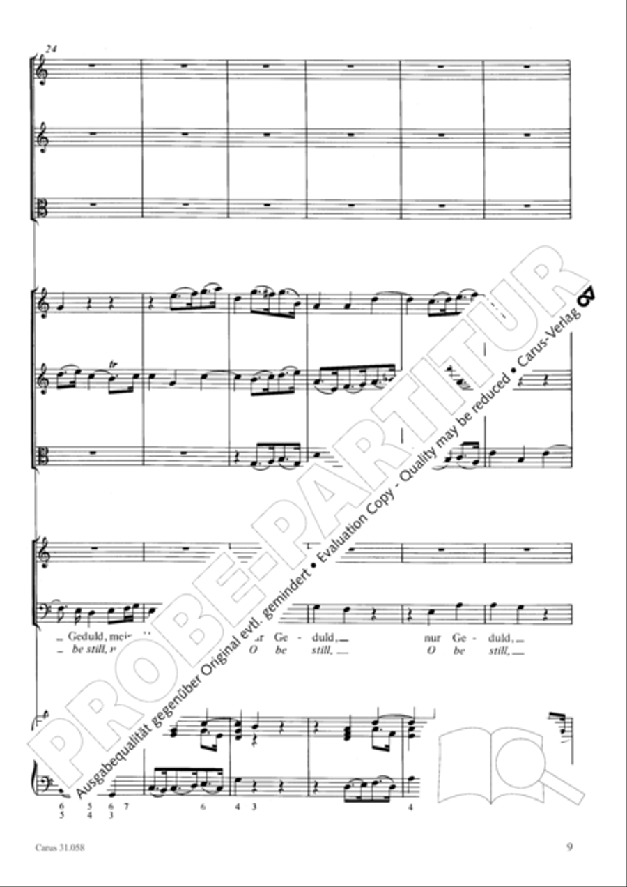 O God, what glut of care and pain (Ach Gott, wie manches Herzeleid) Orchestra scores gallery preview page 10