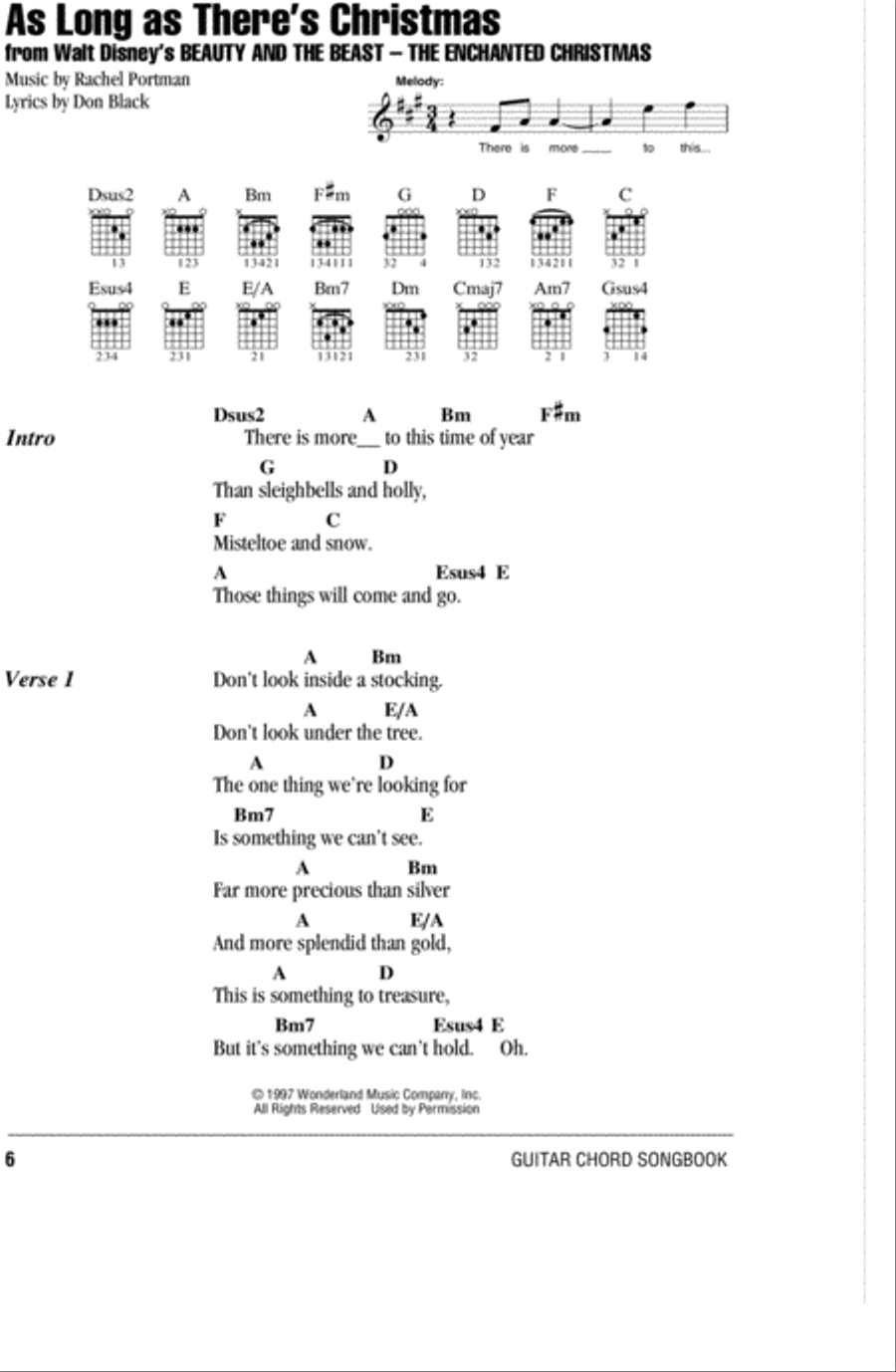 As Long As There's Christmas Acoustic Guitar scores gallery preview page 1