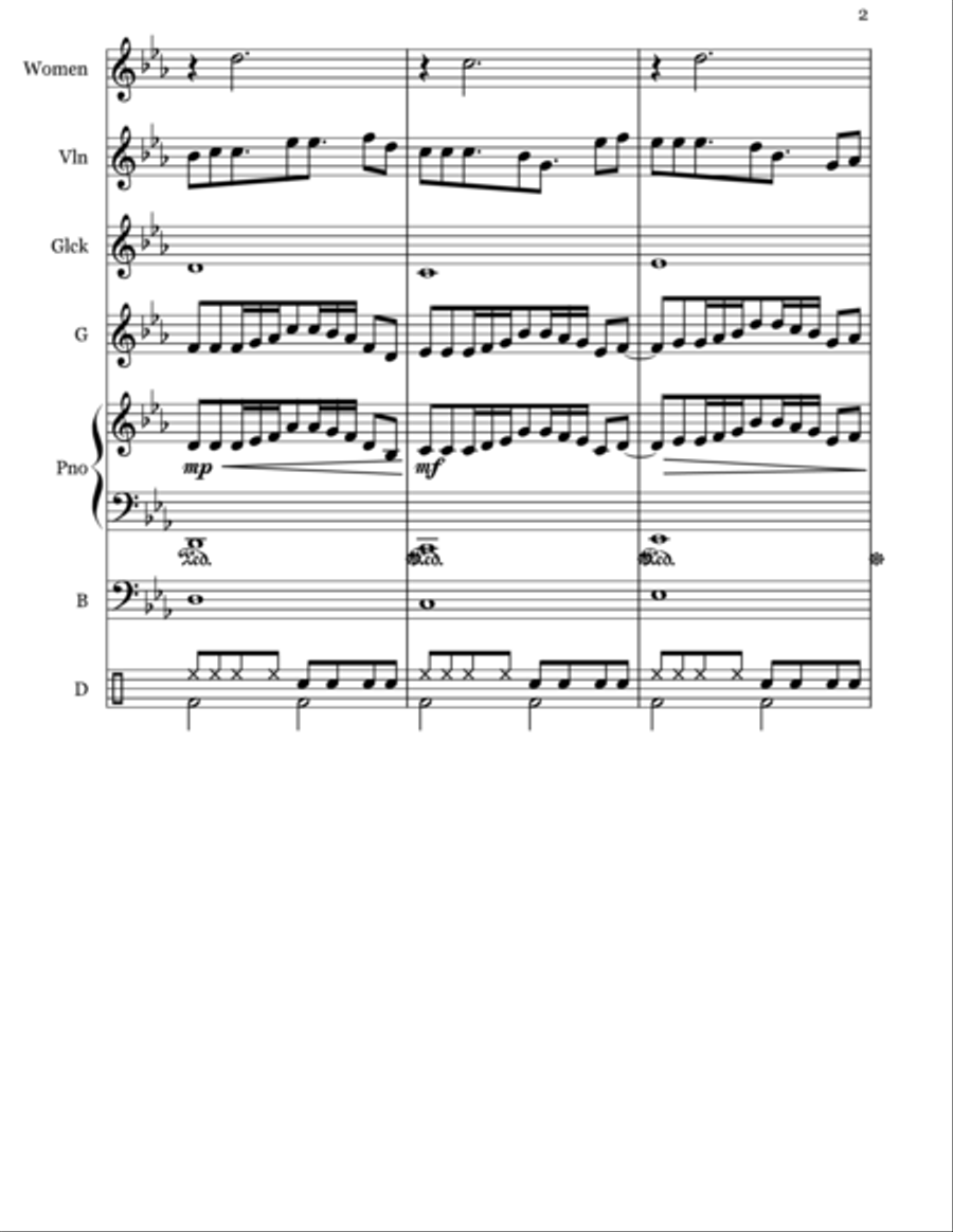 You Died for Me Unison Choir scores gallery preview page 2