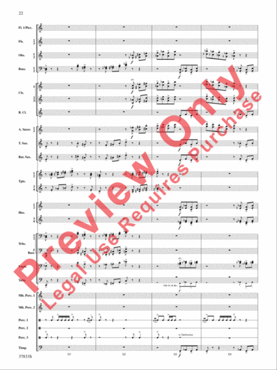 Symphonic Essay Concert Band scores gallery preview page 23