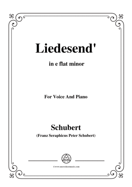 Schubert-Liedesend’,in e flat minor,for Voice and Piano image number null