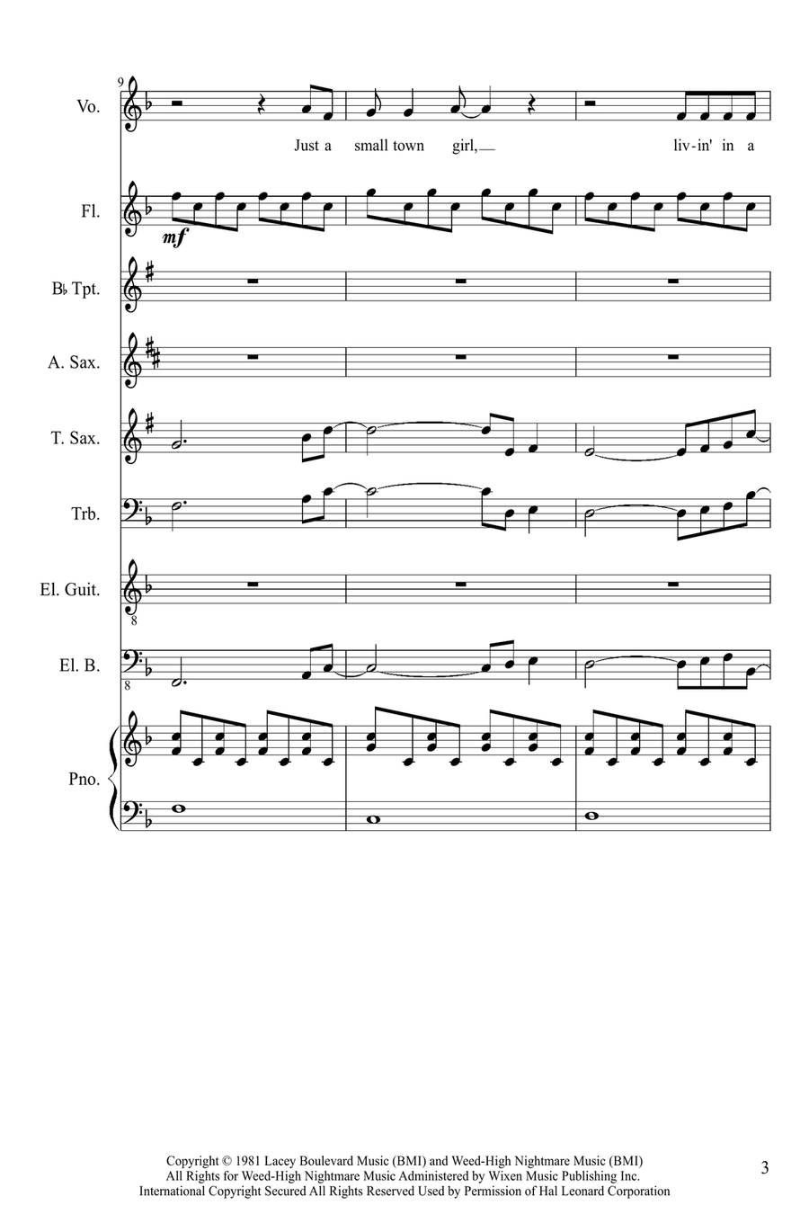 Don't Stop Believin' Large Ensemble scores gallery preview page 3