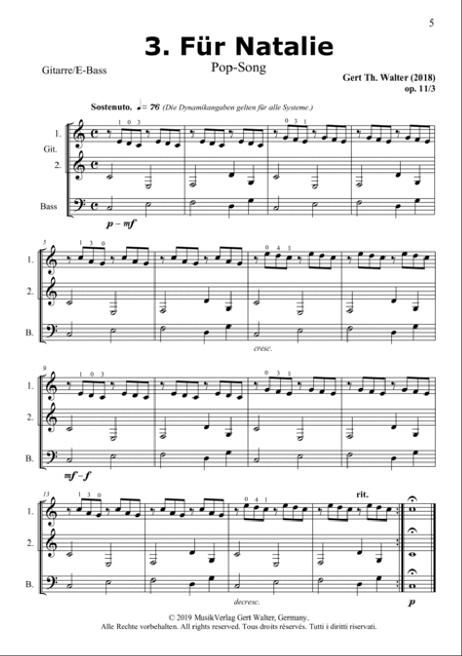 Guitar Pop Romanticists String Duet scores gallery preview page 3
