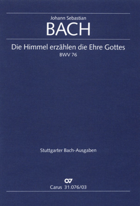 Book cover for The heavens are telling the Father's glory (Die Himmel erzahlen die Ehre Gottes)