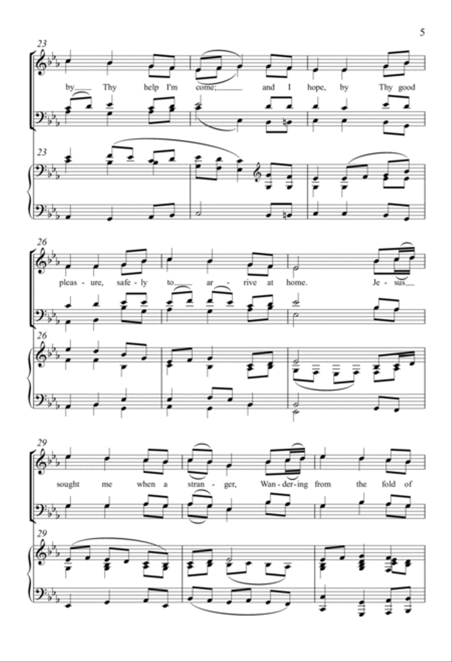 Come Thou Fount Of Every Blessing 4-Part scores gallery preview page 3
