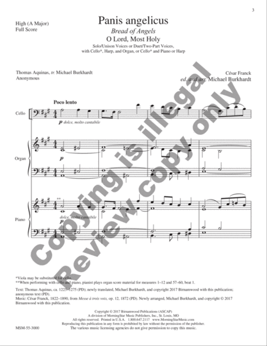 Panis angelicus (Bread of Angels): O Lord, Most Holy Unison Choir scores gallery preview page 24