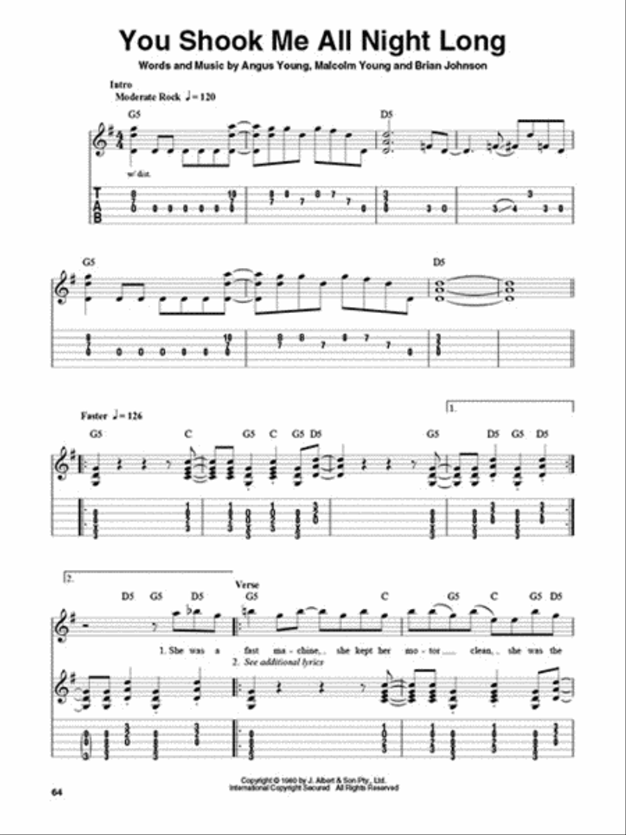 AC/DC AC/DC Easy Guitar scores gallery preview page 5