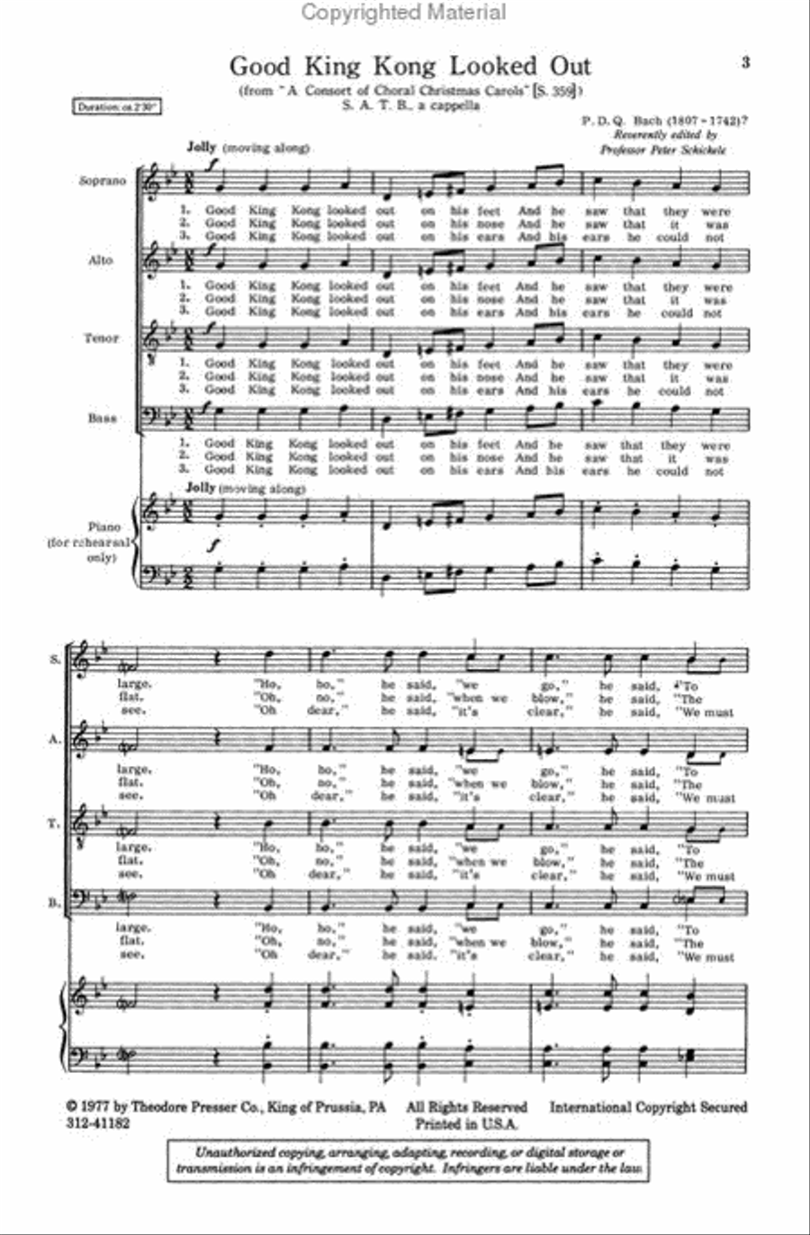 Good King Kong Looked Out 4-Part scores gallery preview page 2