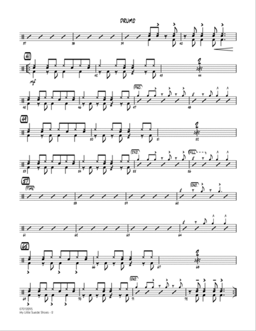My Little Suede Shoes - Drums Jazz Ensemble scores gallery preview page 2