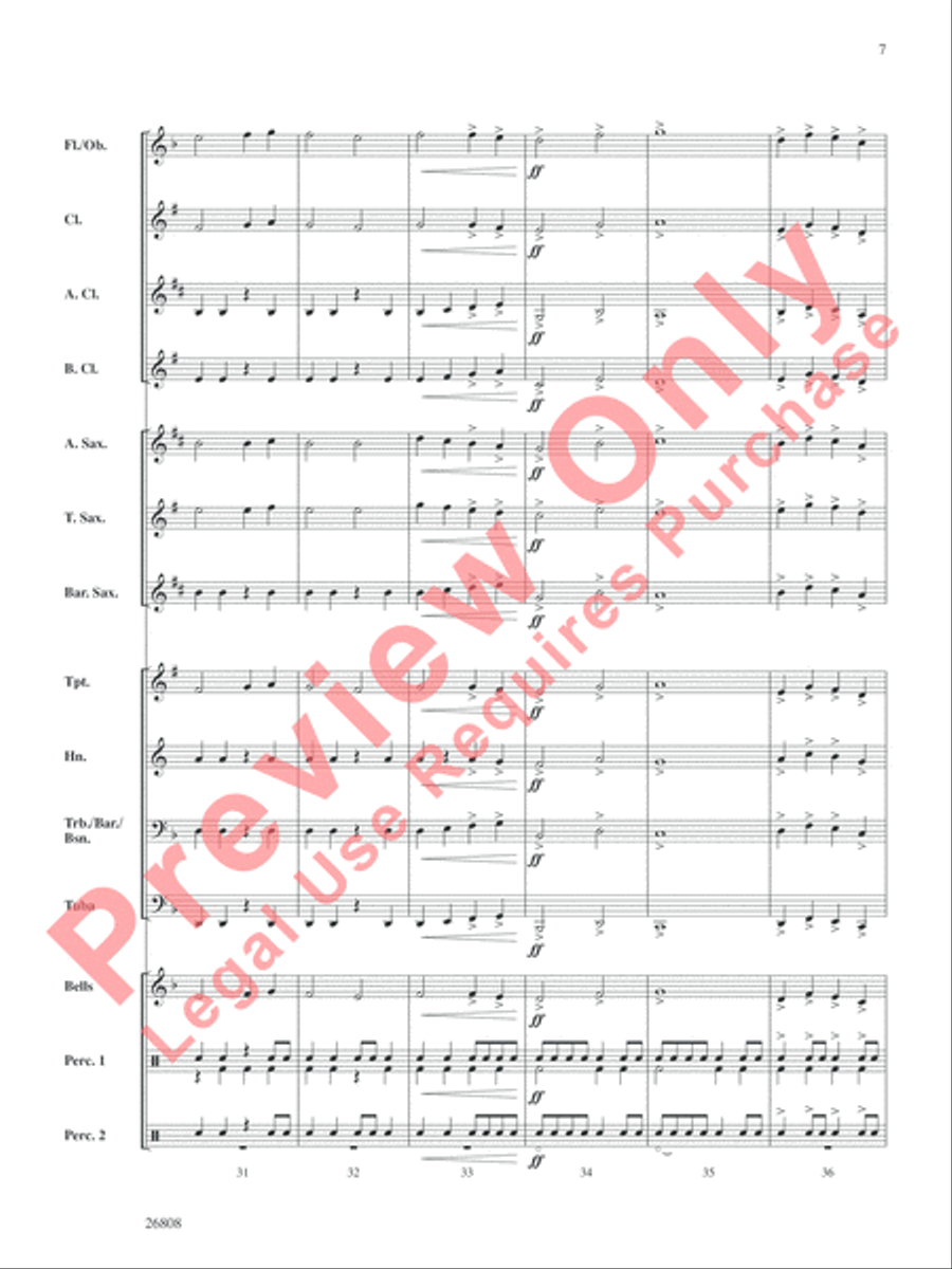Defender of Time Concert Band scores gallery preview page 8