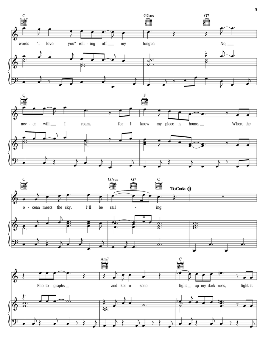 Rhythm Of My Heart Piano, Vocal, Guitar scores gallery preview page 3