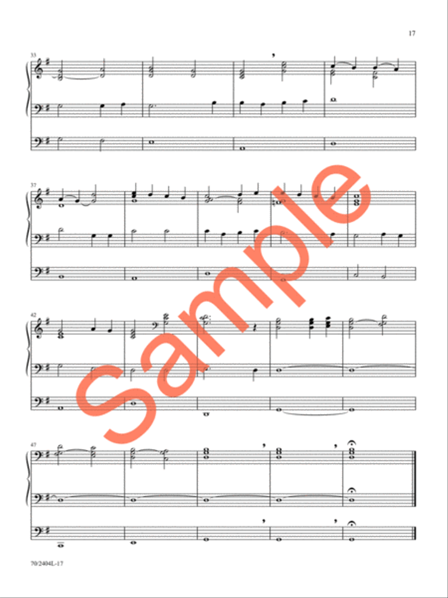 Fast Falls the Eventide Organ Solo scores gallery preview page 13