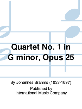 Book cover for Quartet No. 1 In G Minor, Opus 25
