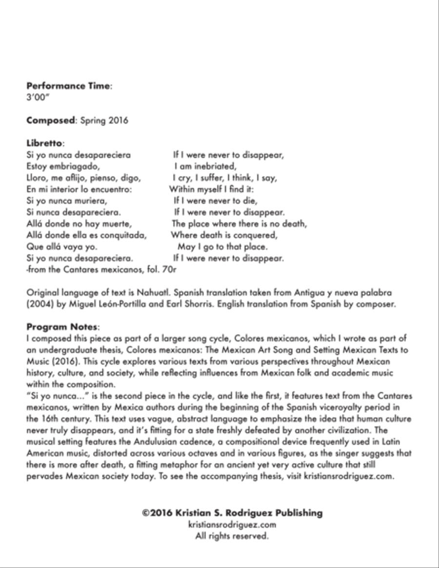 Si yo nunca desapareciera (LOW VOICE) Low Voice scores gallery preview page 2