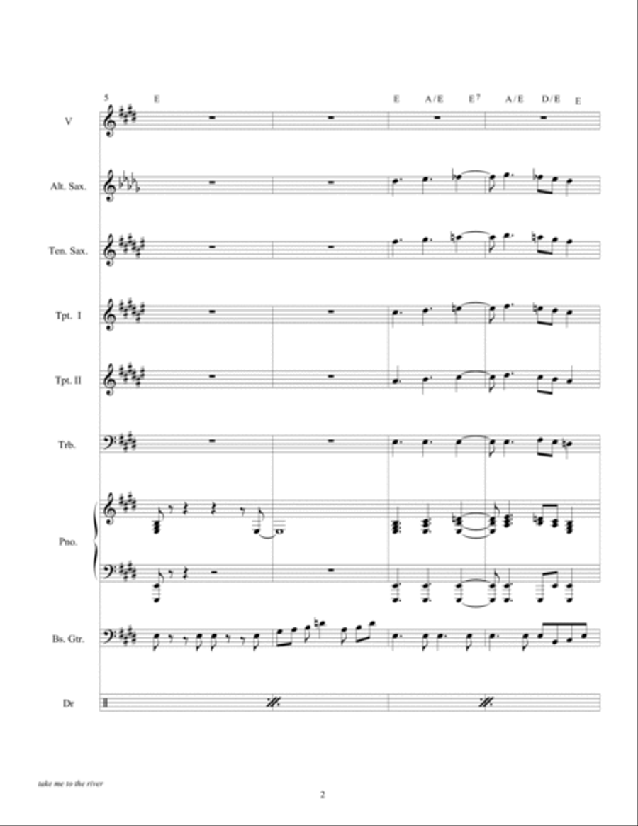 Take Me To The River Tenor Saxophone scores gallery preview page 4