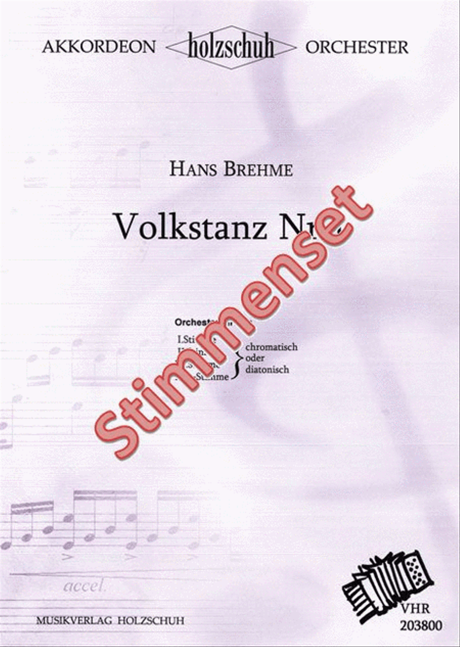 Volkstanz Nr. 1 Accordion Orchestra scores gallery preview page 1