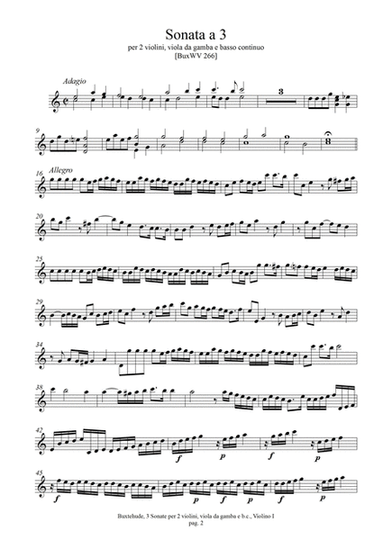 3 Sonate BuxWV 266, 269, 271 (Ms, S-Uu)