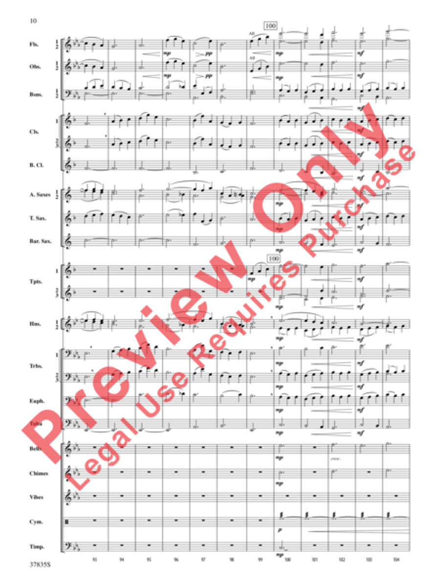 Nativity Carol Concert Band scores gallery preview page 13