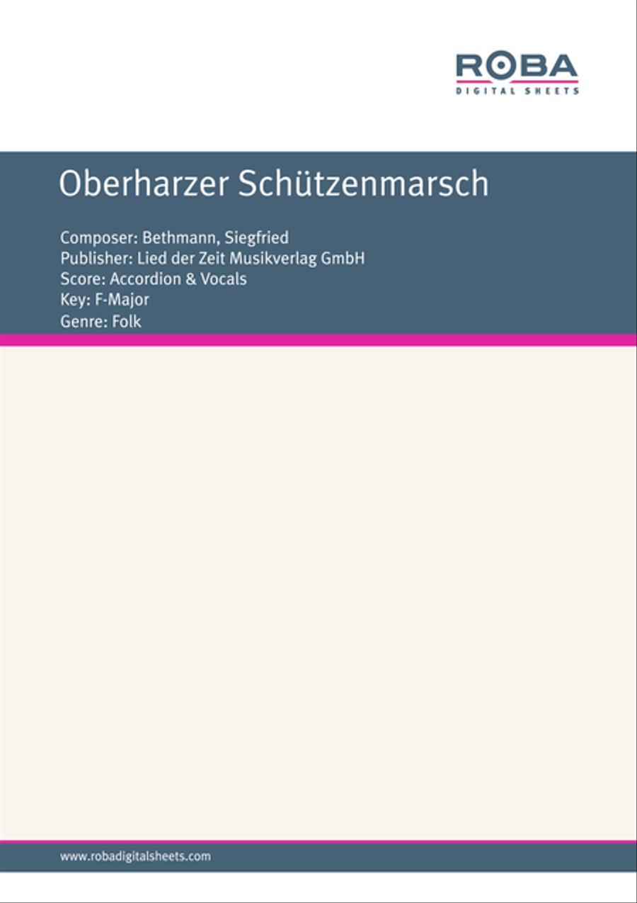 Oberharzer Schutzenmarsch Voice scores gallery preview page 1
