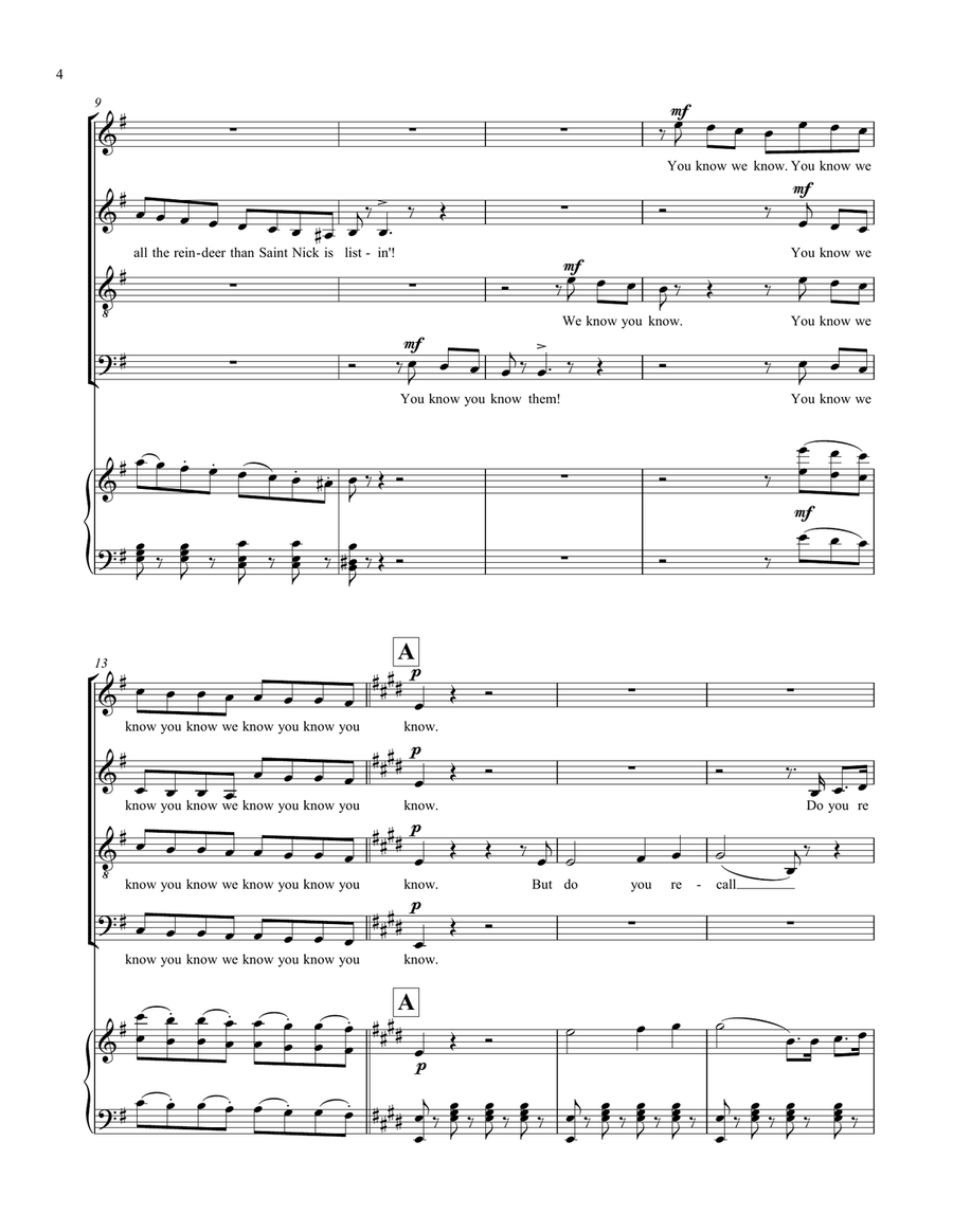 Reindeer Cantata Reindeer Cantata 4-Part scores gallery preview page 4