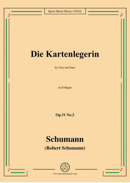 Schumann-Die Kartenlegerin,Op.31 No.2,in D Major image number null
