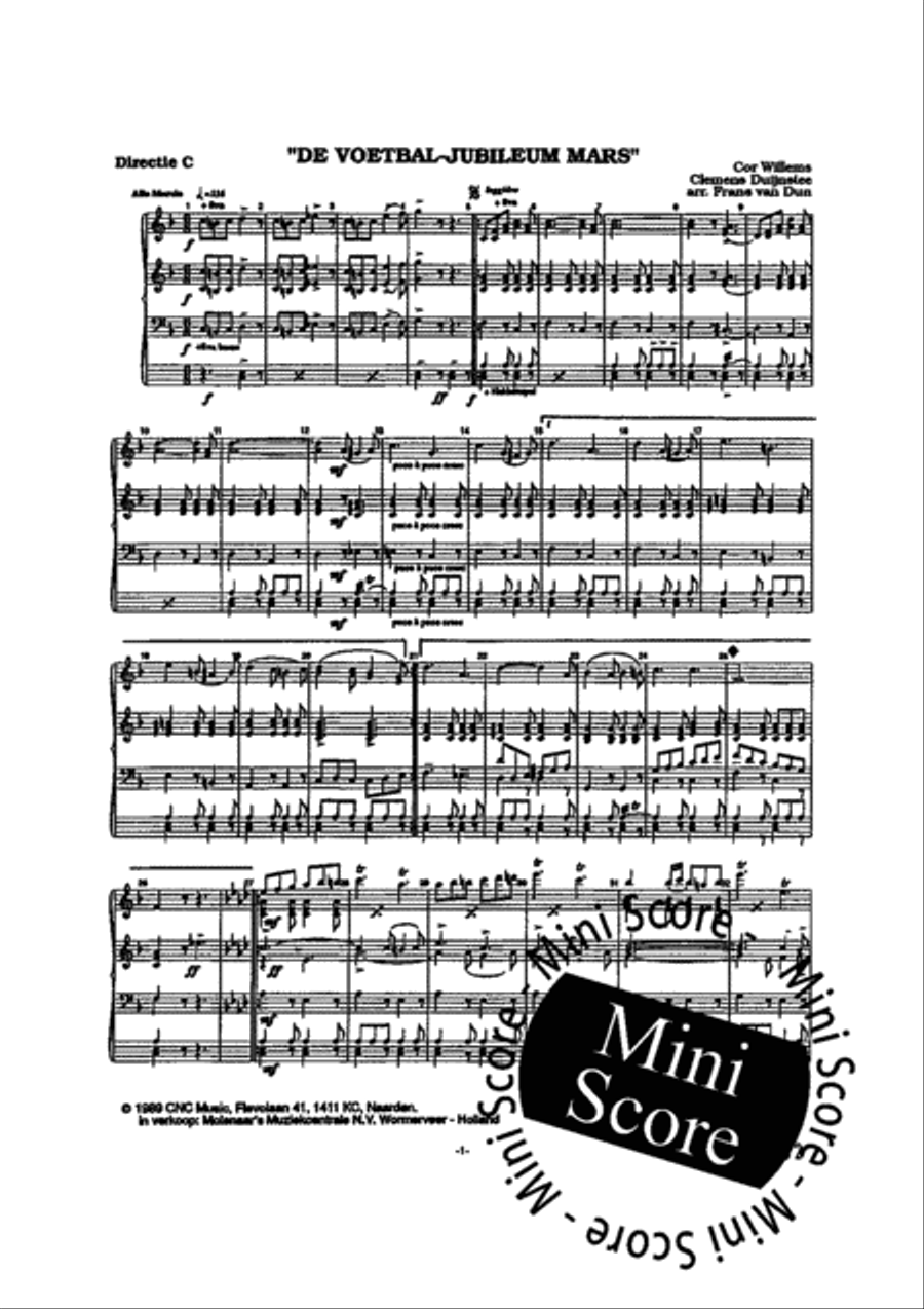 De Voetbaljubileum Mars Concert Band scores gallery preview page 4