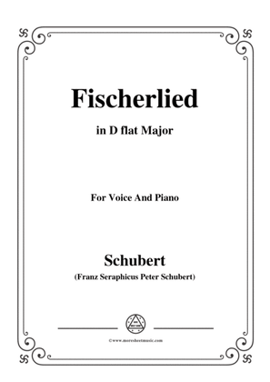 Book cover for Schubert-Fischerlied (Version II),in D flat Major,for Voice and Piano