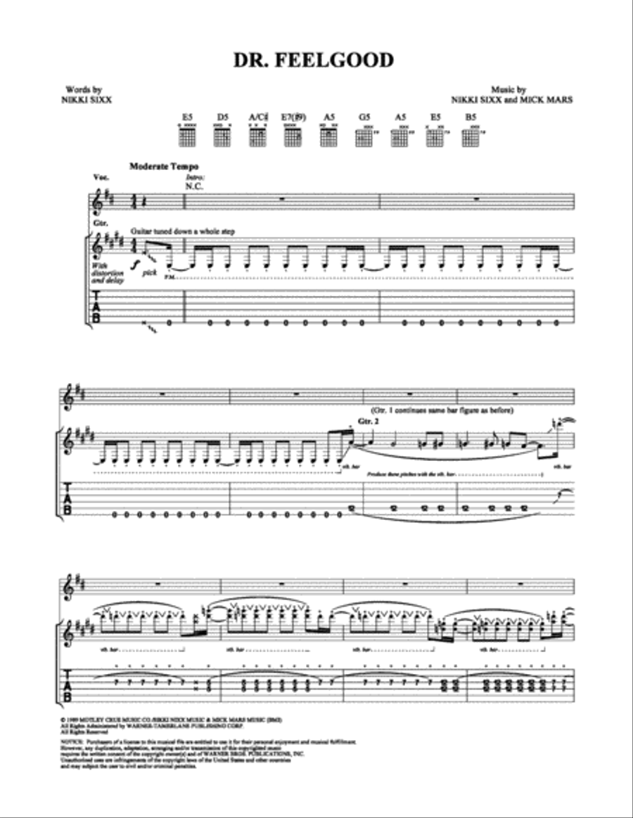 Dr. Feelgood Electric Guitar scores gallery preview page 1