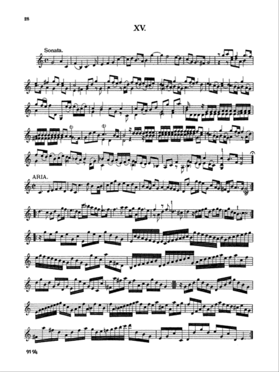 Biber: 16 Violin Sonatas, Volume II Violin scores gallery preview page 1