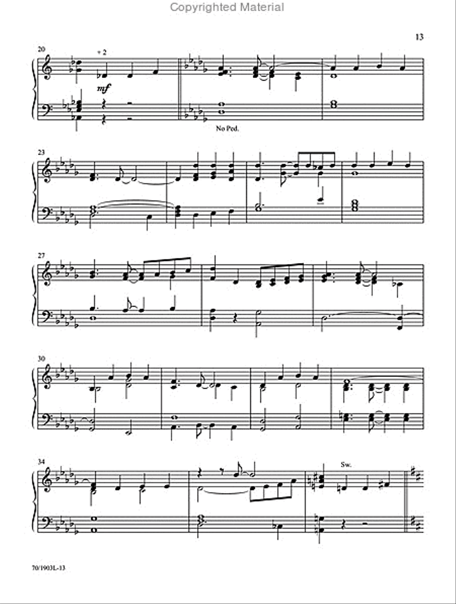 Mark Hayes: Hymns for Organ, Vol. 3 Organ Solo scores gallery preview page 8