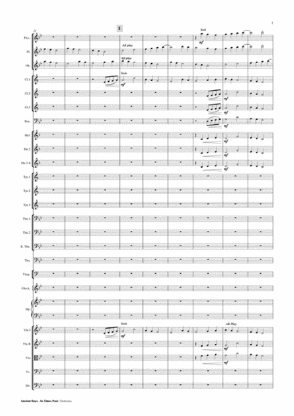 Ancient Days - In Times Past Orchestra Score and Parts PDF image number null
