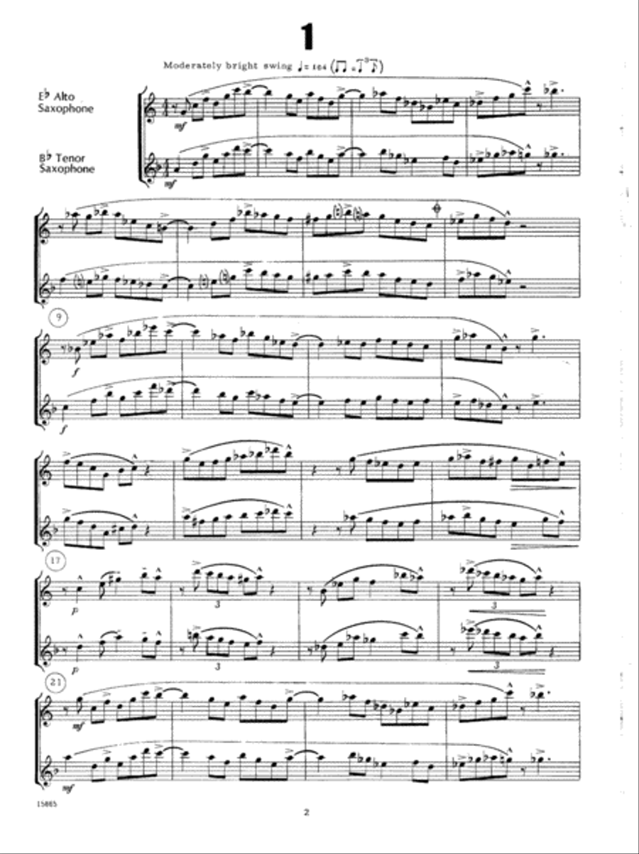 Six Jazz Duets, Volume 1 Six Jazz Duets, Volume 1 Woodwind Duet scores gallery preview page 2