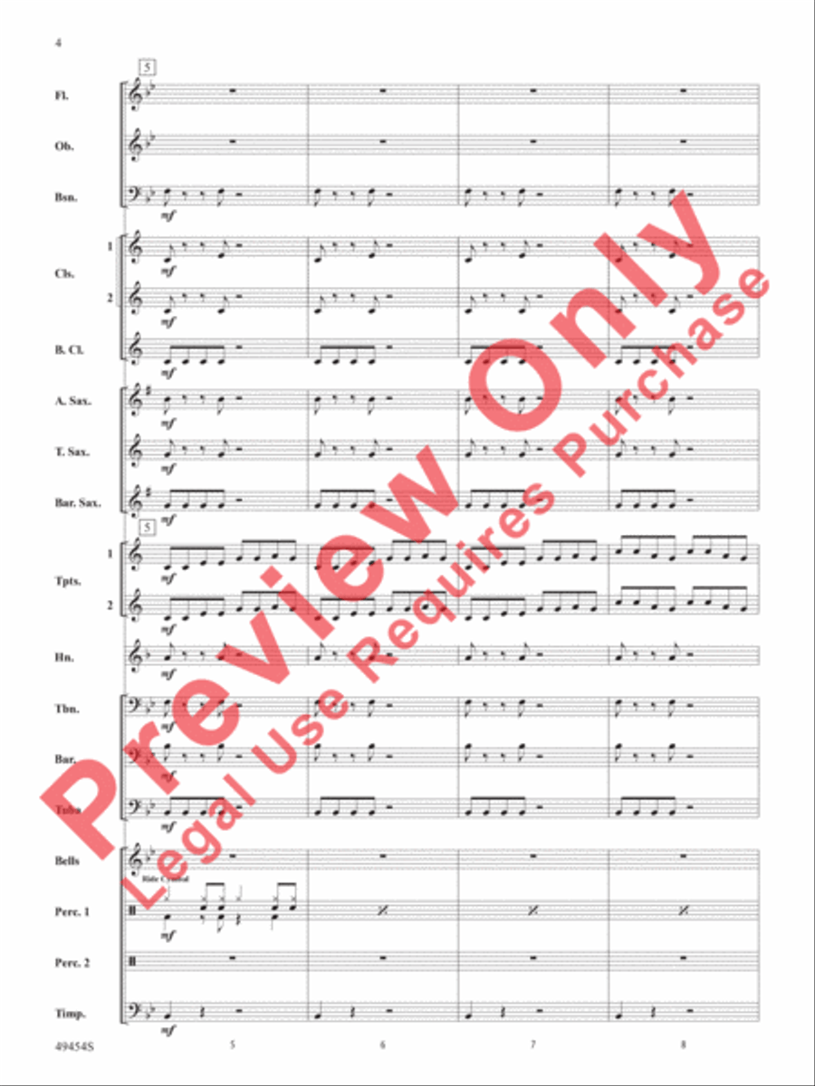 Like I Love Country Music Concert Band scores gallery preview page 5
