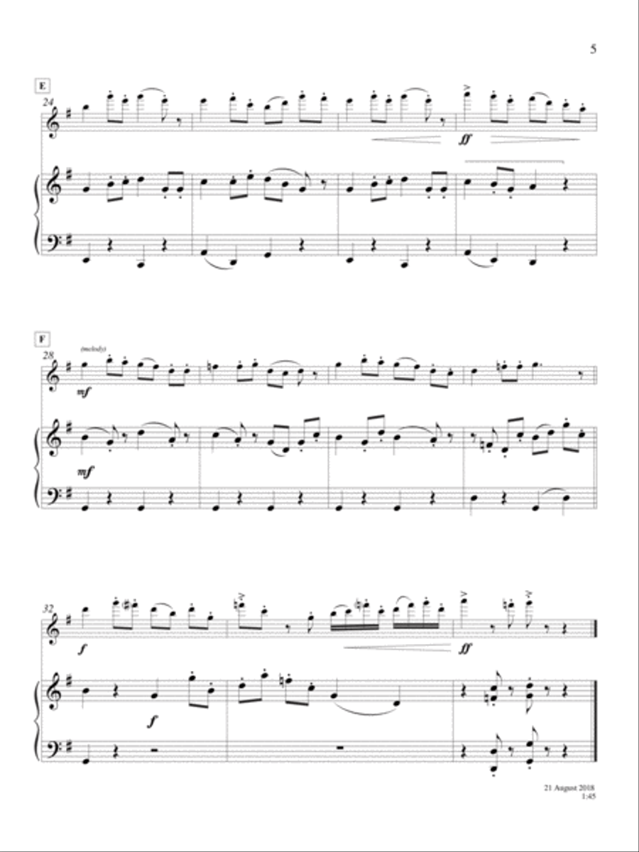 Blest Morn: Three American Hymns Flute scores gallery preview page 3