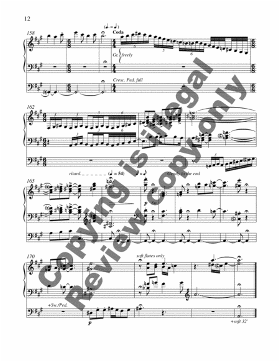 Sonata in One Movement on Kalenda Maya Organ scores gallery preview page 12