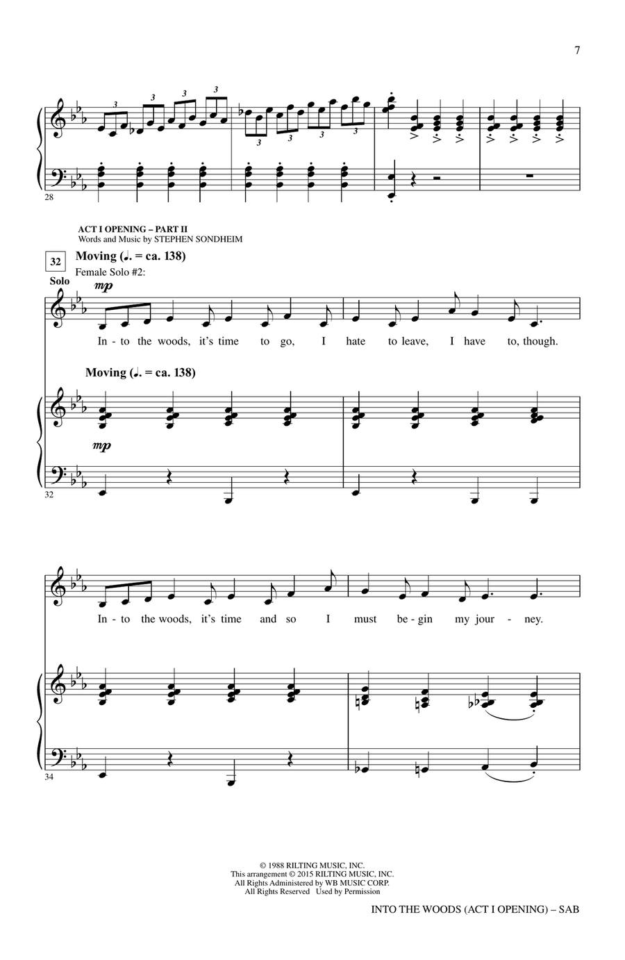 Into The Woods (Act I Opening) - Part I 3-Part scores gallery preview page 6