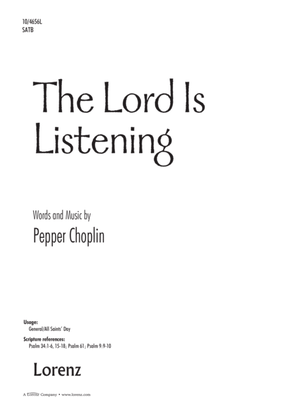 Book cover for The Lord Is Listening