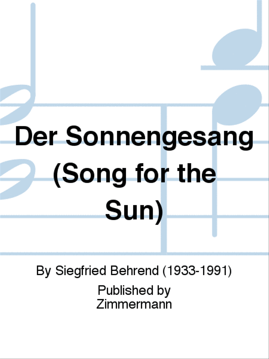 Der Sonnengesang (Song for the Sun) School and Community scores gallery preview page 1