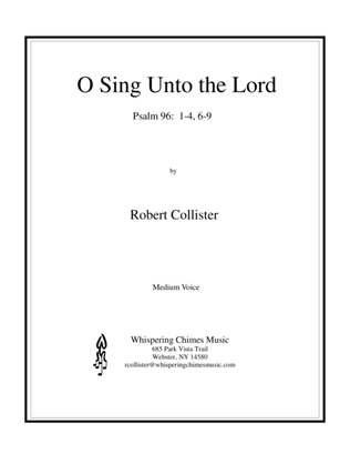 Book cover for O Sing Unto the Lord (medium voice)