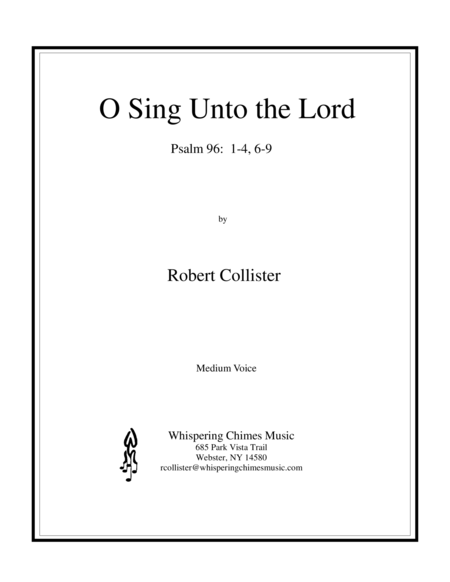O Sing Unto the Lord (medium voice) image number null