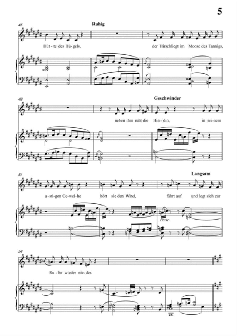 Schubert-Die Nacht in #F minor,D.534,for Vocal and Piano Voice scores gallery preview page 6