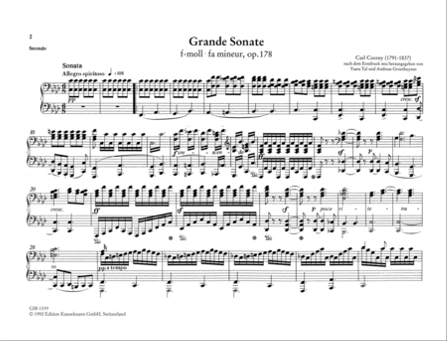 Grande Sonate in F minor Op. 178 Piano Duet scores gallery preview page 2