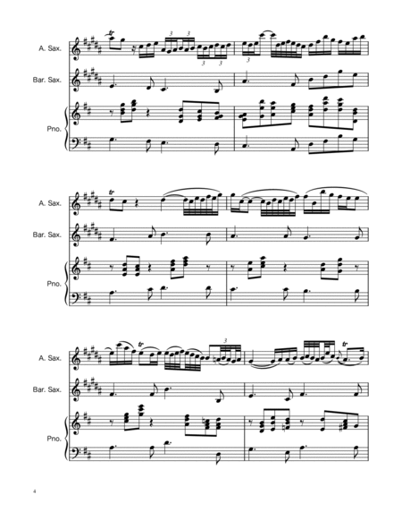 Arioso BWV 156 - Alto and Baritone Sax Duet w/ Piano image number null