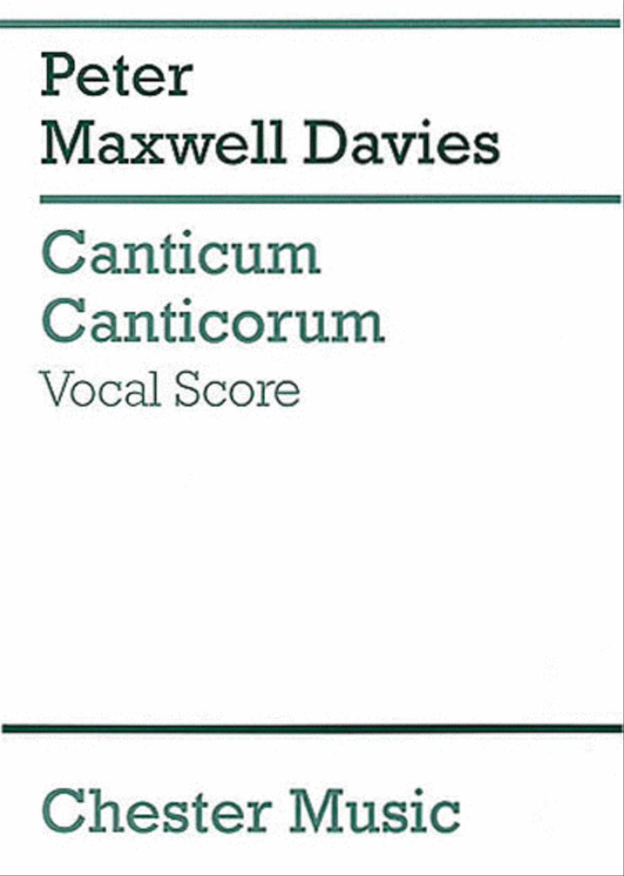 Peter Maxwell Davies: Canticum Canticorum 4-Part scores gallery preview page 1